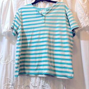 Rebecca Malone striped short sleeve , PXL